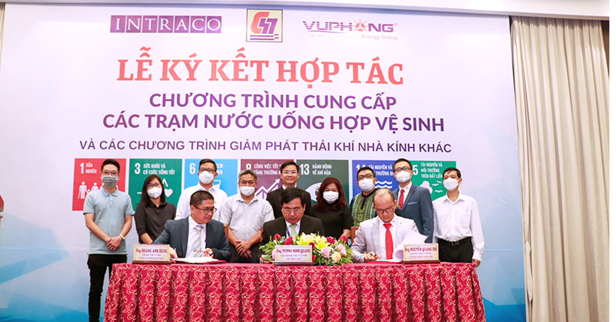 C47, Vu Phong Energy Group and INTRACO signing MOU to cooperate for providing clean drinking water stations and other greenhouse gas emission reduction projects