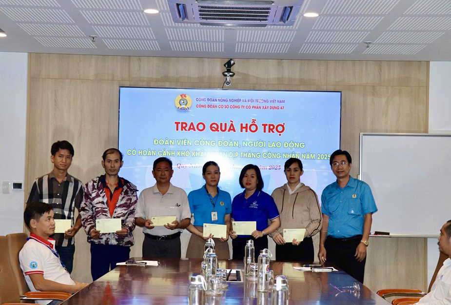 Công đoàn cơ sở C47 chăm lo đời sống người lao động – lan tỏa tinh thần nhân văn trong tháng công nhân 2025
